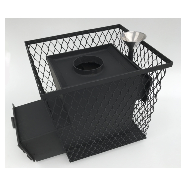 Sauna stove, grid for stones 4 sides + oven, door with glass, heat exchanger 20-25 / cu.